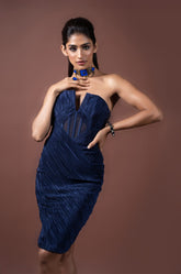 Pleated Structured Dress