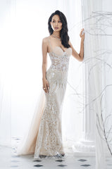 Blush sequins gown
