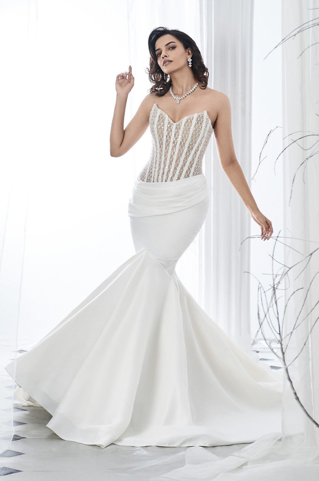 Cream Mermaid Gown
