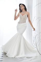 Cream Mermaid Gown